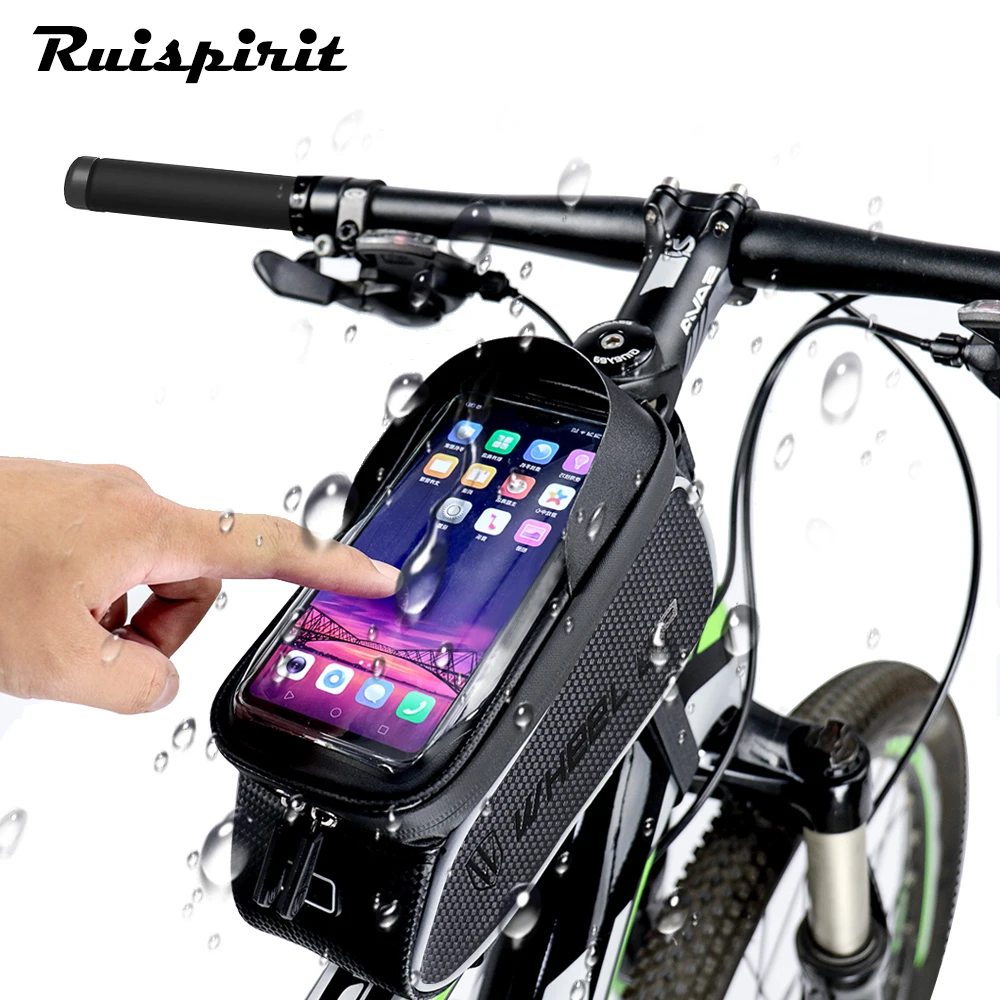 

Bike Phone Holder Rainproof Mount Universal Bicycle Cycling Cell Mobile Phone Big Bag Case Bracket for Smartphones Below 6.7"