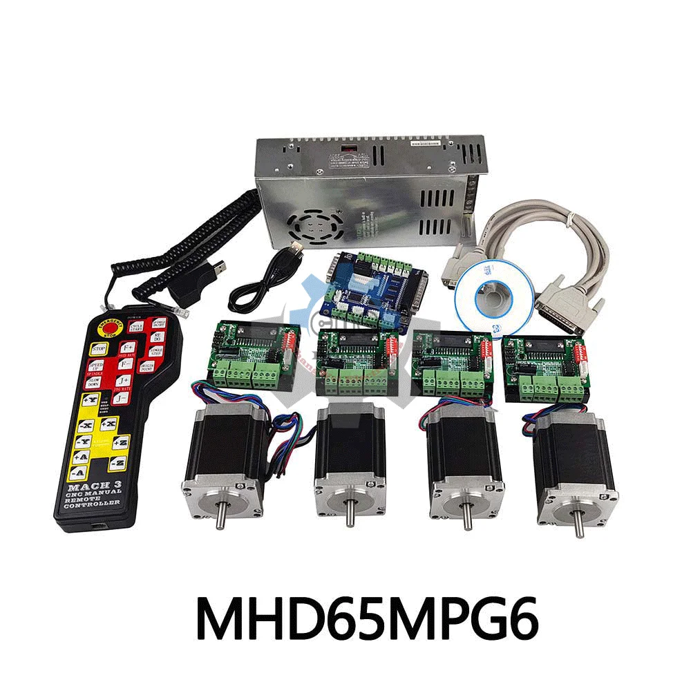 ЧПУ Mach3 4-осевая плата управления TB6560 Драйвер шагового двигателя * 4 + Nema23 Мотор * 4 + система управления маховиком