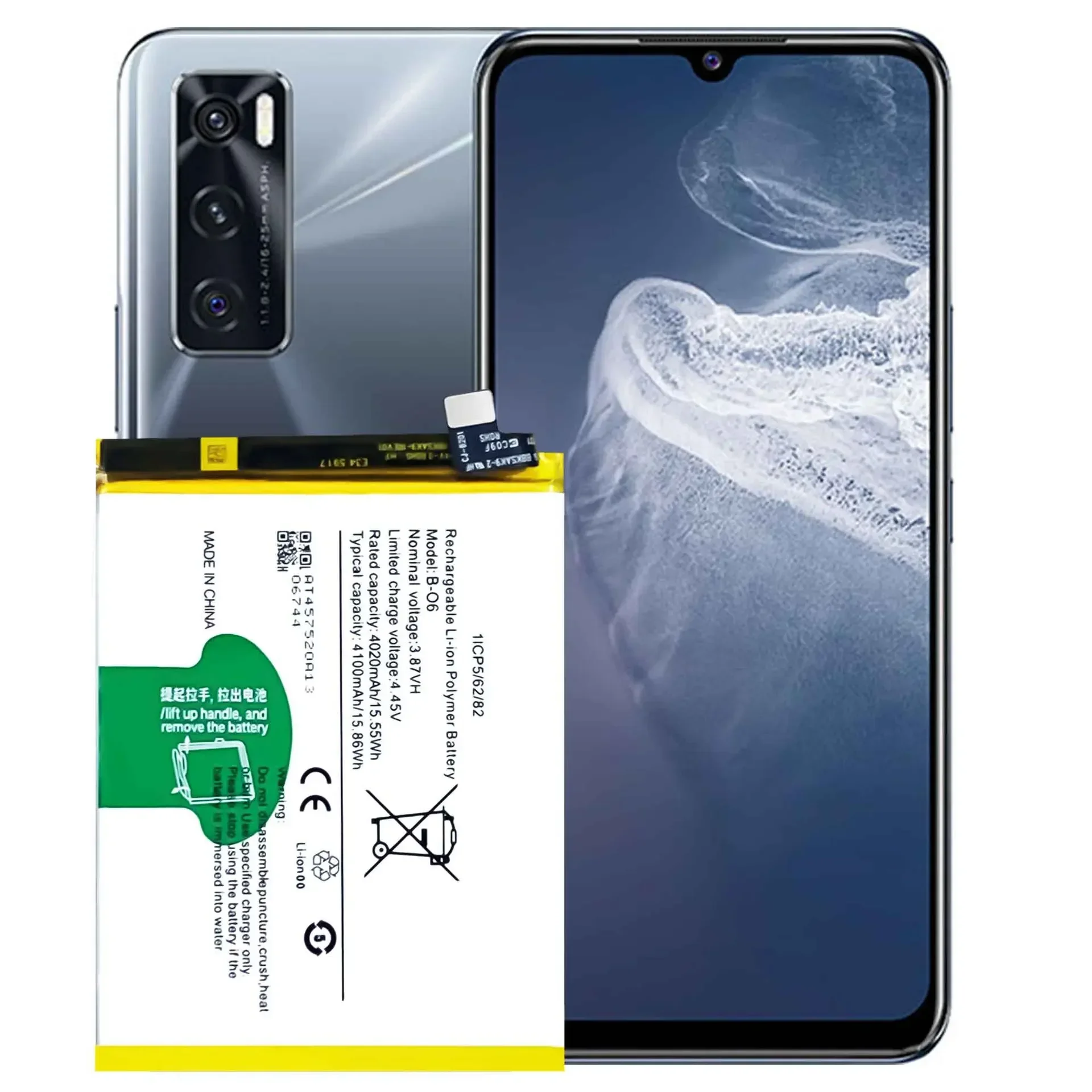 B-O6 Высококачественная сменная батарея для мобильного телефона VIVO V20 SE V2022 V2023