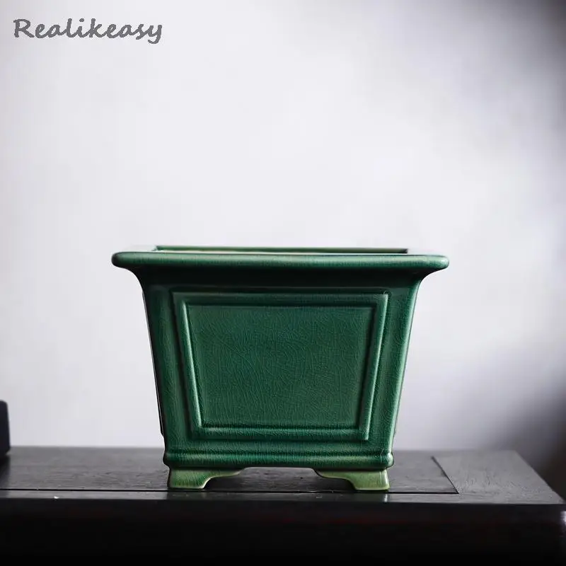 Новый цветочный горшок с фиолетовым песком ручной работы строительный бонсай из