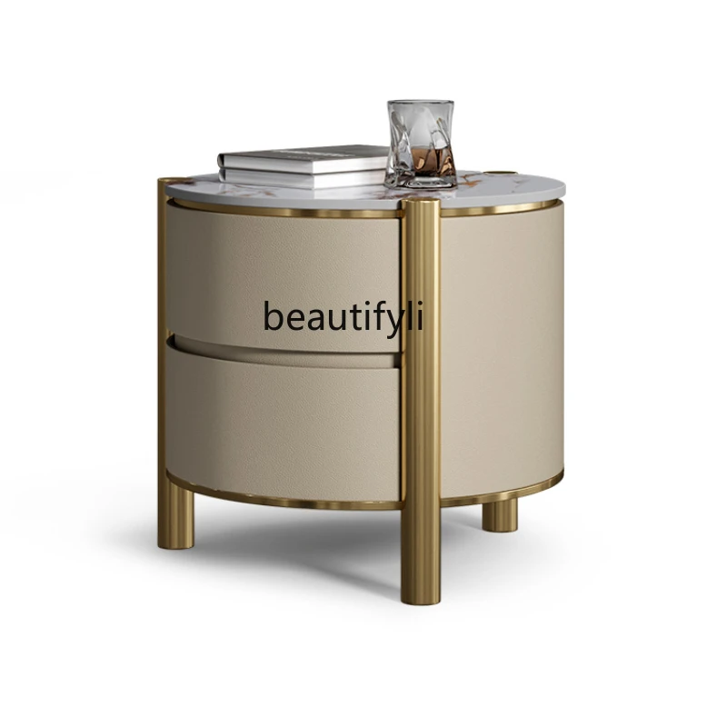 

yj Bedroom Bedside Table New Simple Bedside Cabinet Multi-Functional Light Luxury Bedside Table