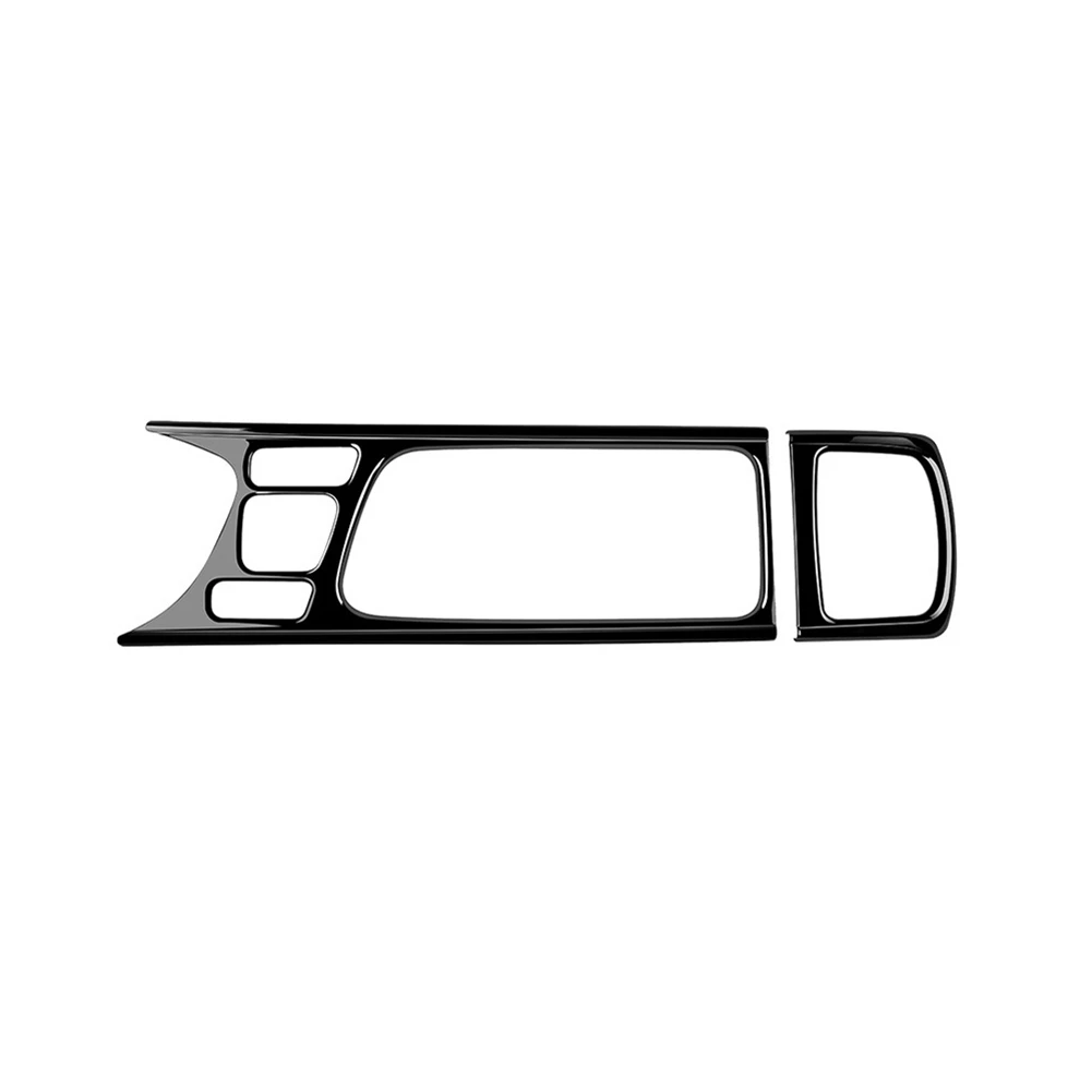 

2Pcs Glossy Black Center Console Water Cup Holder Decoration Cover Trim Stickers for Toyota Yaris CROSS 2021 2022 RHD