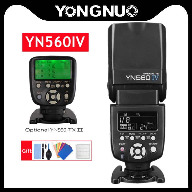 

Вспышка Yongnuo YN560IV YN560 IV Speedlite универсальная для Камеры Pentax Canon Nikon Sony Fuji Olympus с дополнительным триггером