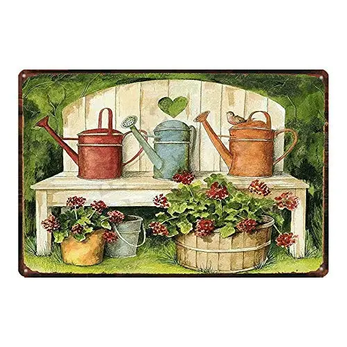 

Lavender Flower Retro Look Metal Decoration Art Sign for Home Kitchen Bathroom Farm Garden Garage Inspirational