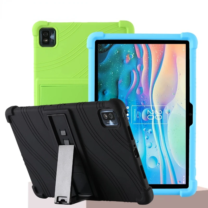 

4 Cornors Thicken Silicon Cover Case with Kickstand For TCL Tab 10s 10 5G 10.1" Tablet PC Shockproof Funda NxtPaper 10s Shell