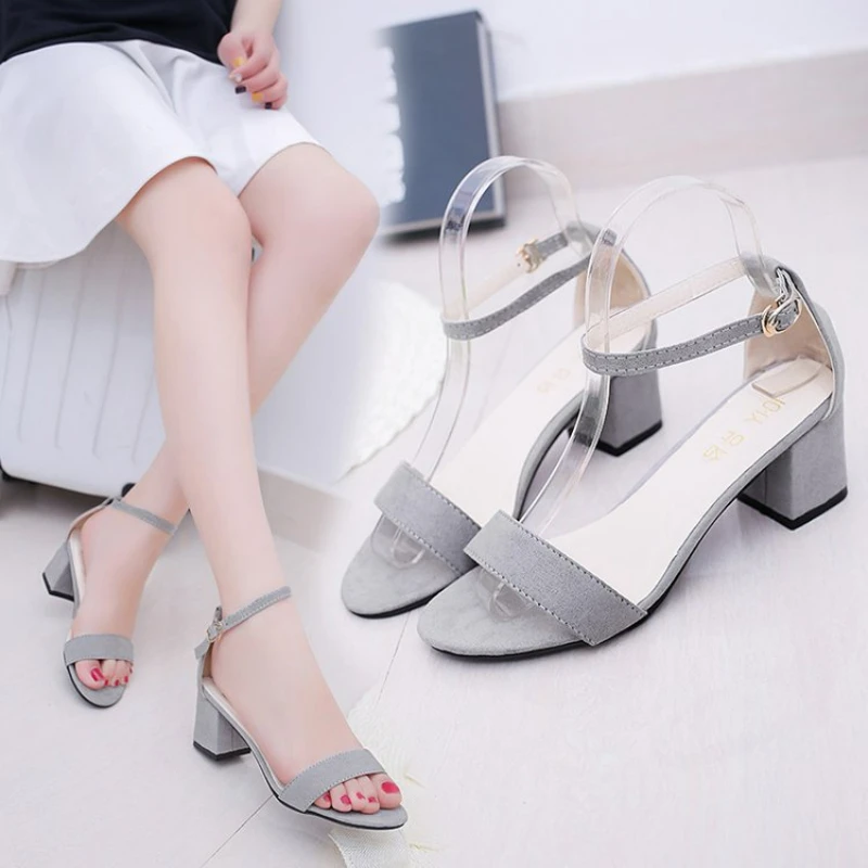 

Straps Heels Women Shoes Women's Sandals Thick Sole Fashion Woman Summer 2022 Shoe Platform Luxury