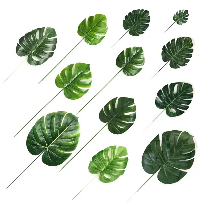 

5pcs Simulation Plant Turtle Back Leaf Stage Decoration Shopping Mall Anniversary Green Leaf Plastic Balloon Paste Home Supply