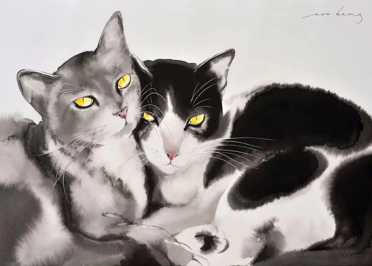 

Постер "Интересная корова, кошка, играющая в бабочку, Золотая рыбка"