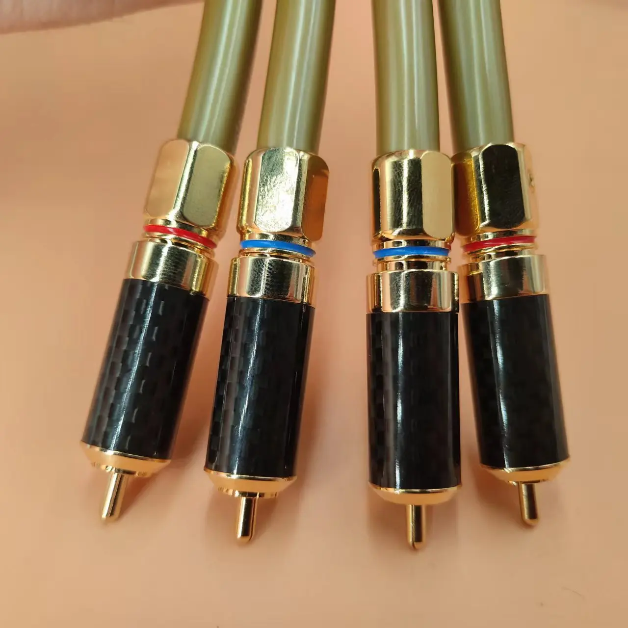 Бесплатная доставка пара HiFi аудио RCA кабель карты золотой 5C интерсоединительный