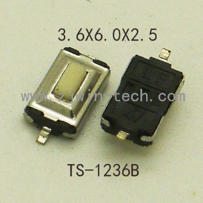 

50pcs/lot 12V Push Button Switch Tact Switch Micro Switch 2Pin 3X6X2.5mm Extrude SMD RoHS 260G