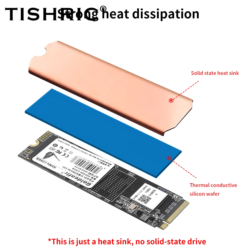 TISHRIC M.2 SSD-кулер 2280 твердотельный радиатор SSD жилет для рассеивания тепла