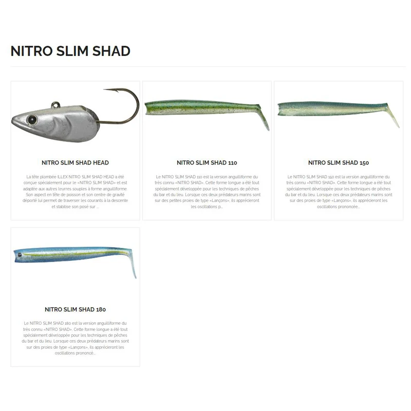 Рыболовная приманка NITRO SLIM SHAD 110 150 180
