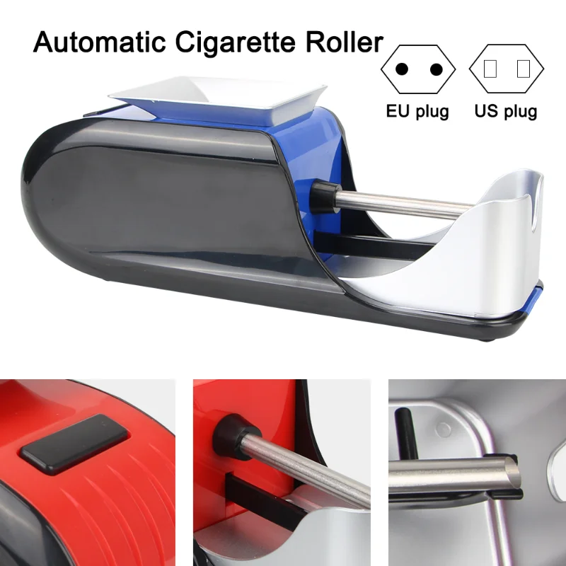 Tobacco Rolling Injector Cigarette Rolling Machine EU/US Plug Filling Materials DIY Tobacco Roller Smoking Accessories