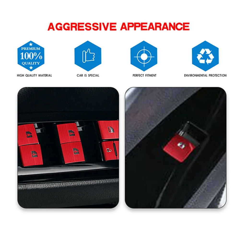 

Parts Switch Sticker Trim 10Pcs/set Aluminum Alloy For Toyota C Amry 2018-2022