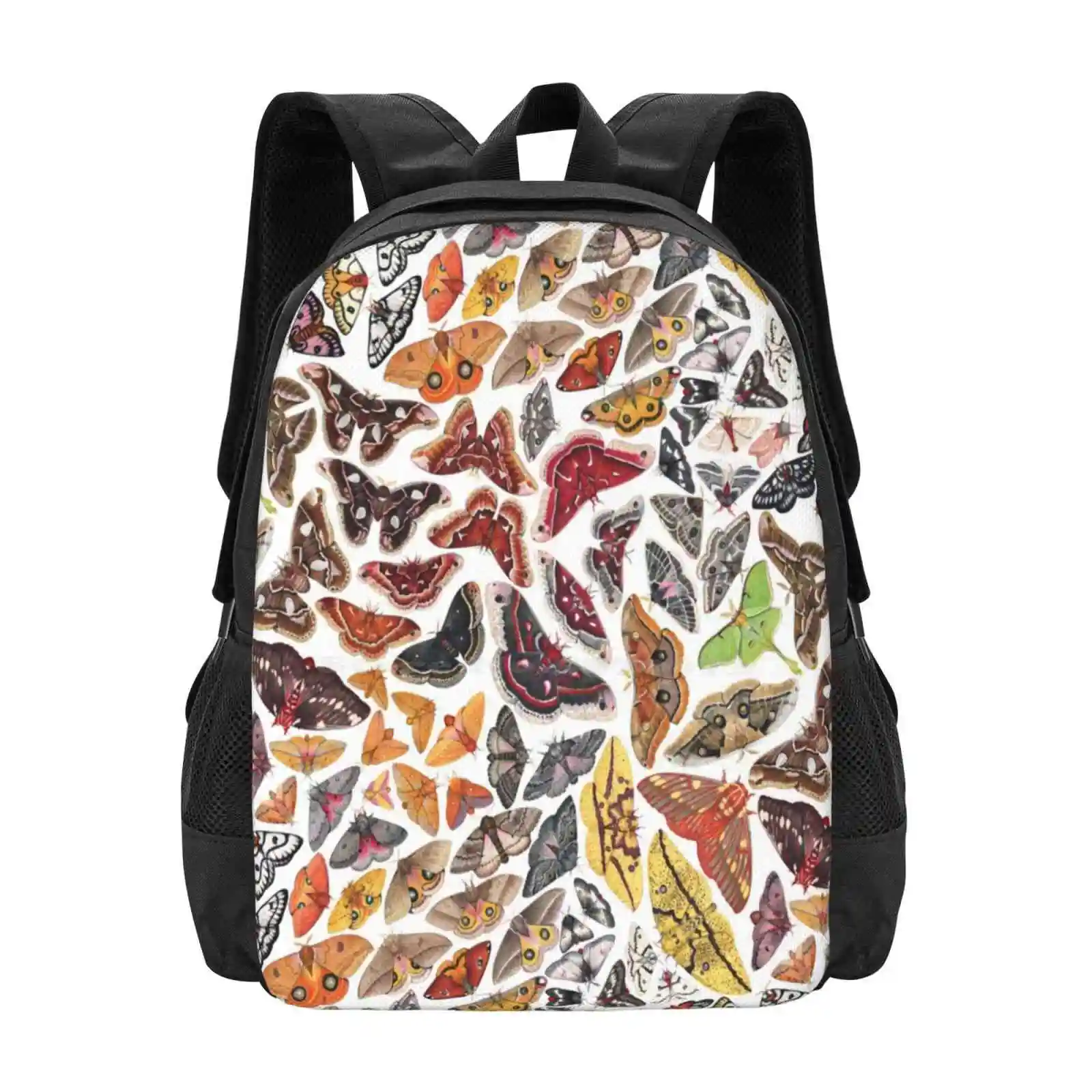 

Saturniid Moths Of North America Pattern Backpack For Student School Laptop Travel Bag Lepidoptera Insect Animal Entomology