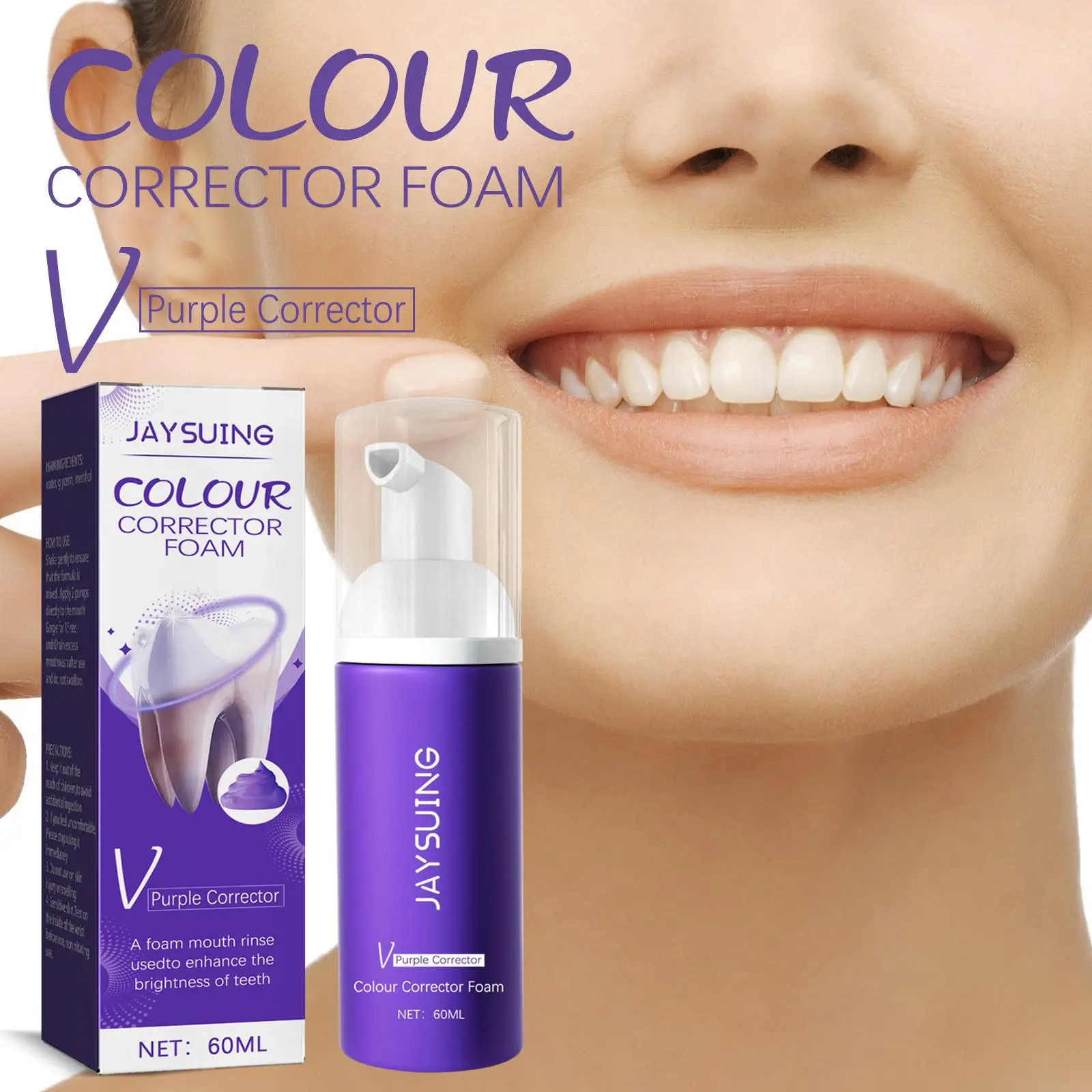 

60ml Ultra-Fine Mousse Foam Deep Cleansing Whitening Teeth And Freshen Tooth Stains Toot Clean Whiten Breath Dissolve New F Z3B2