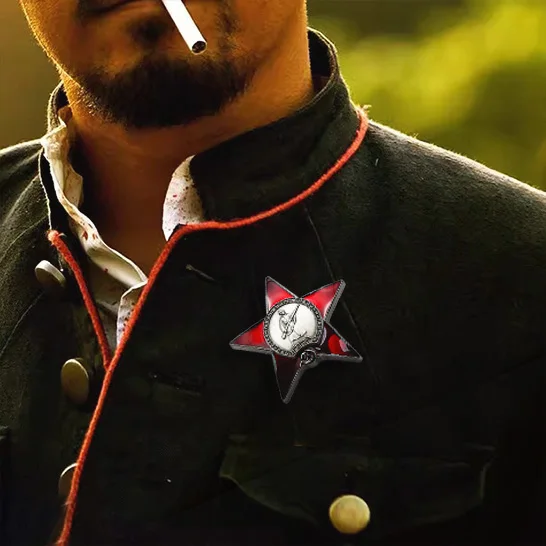 Красный флаг большая красная звезда эмблема Репродукция советского Ленинграда