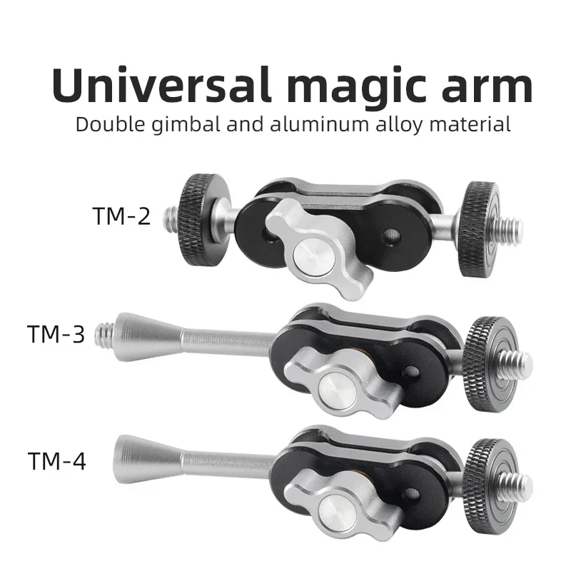 Мини-волшебный рычаг с двойной шаровой головкой винт 1/4 дюйма для штатива