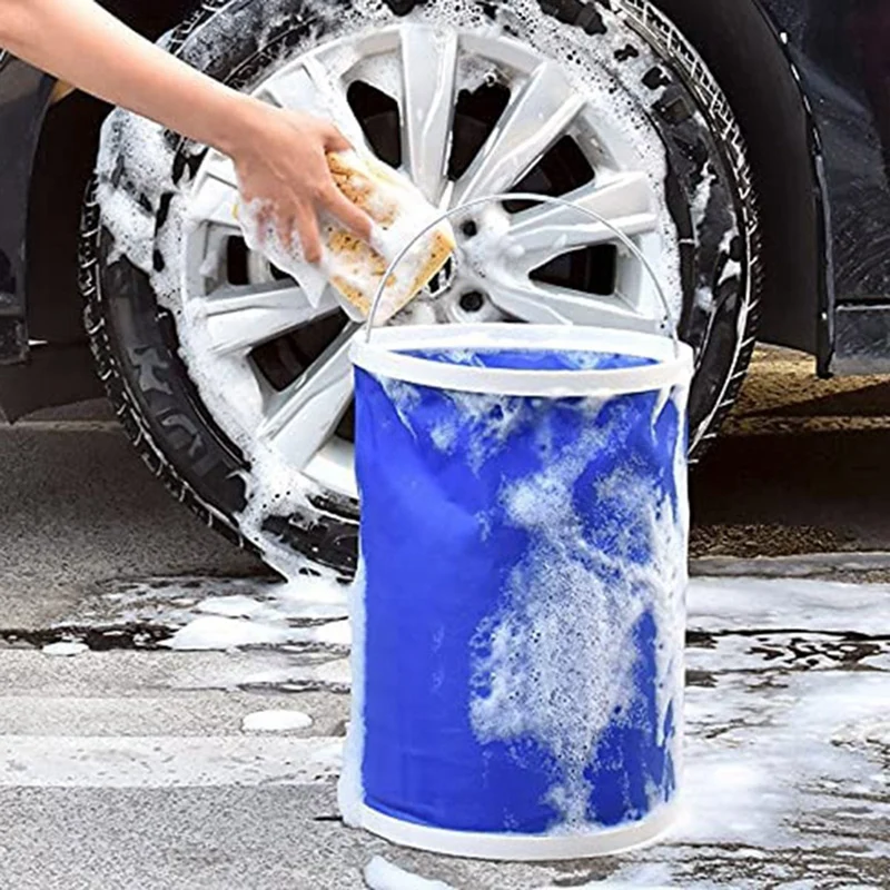 

Collapsible Bucket,Portable Folding Water Container Outdoor Car Washing Mop Buckets For Camping Travelling Fishing,Etc