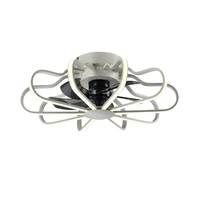 modern luxury aluminum remote control led ceiling fan with light
