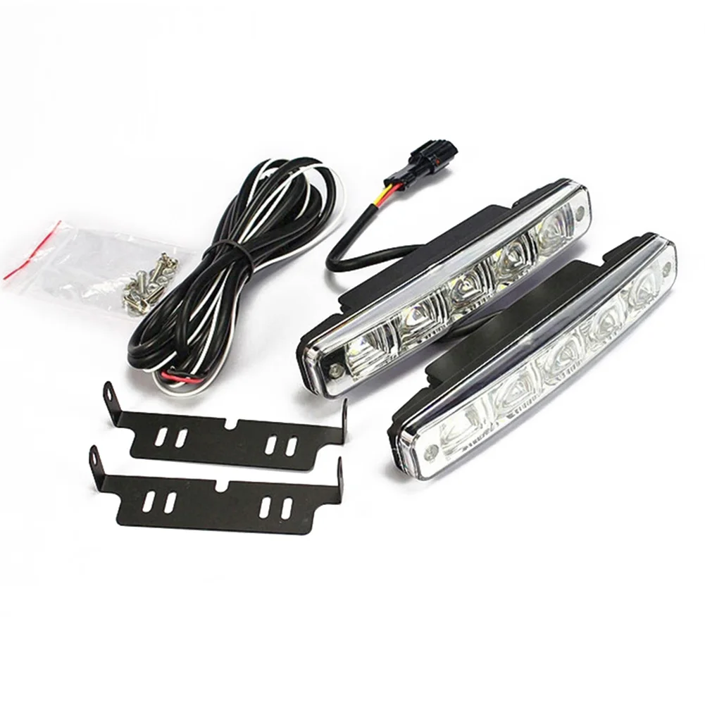 

2pcs Car Auto Daytime Running Light Daylight Car Styling Lamp DRL 5 LED 12V Waterproof Lights Fog Light 6000K Car-styling Bulb