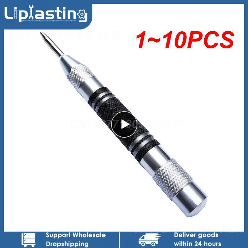 

1~10PCS Automatic Center Punch Spring Loaded Locator Woodworking Metal Drill Adjustable Kerner Center Pin Press Dent Marker Hand