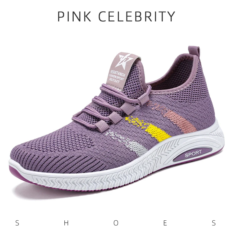 

Women Shoes Woman Flats Sneaker Breathable Outdoor Leisure Ladies Shoes Shock Absorption Running Shoes Zapatillas Mujer