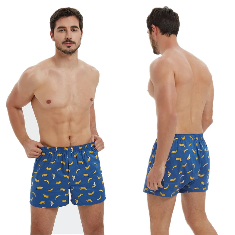 Men's Underwear Pajamas Pants Cotton Woven Loose Youth Sleep Bottoms