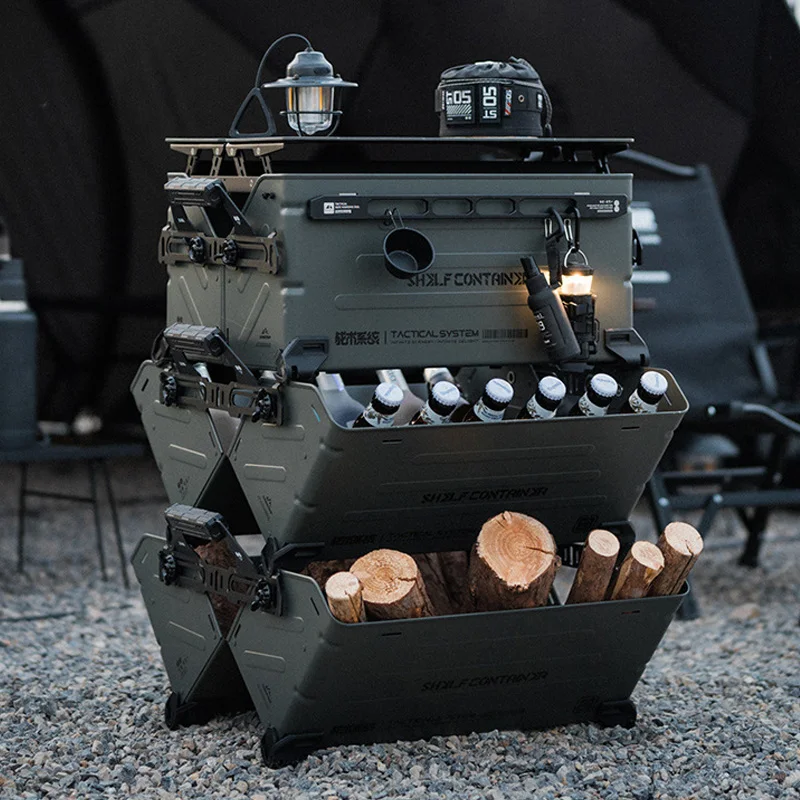 Многофункциональный ящик для хранения в кемпинге ShineTrip-Outdoor алюминиевый большой