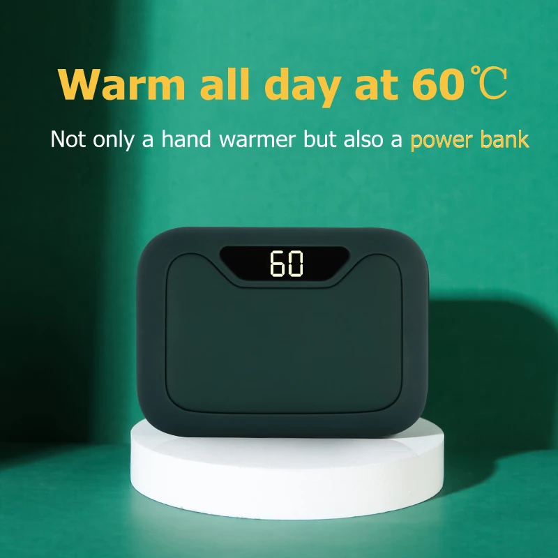 

Usb New Hand Warmer Hand Warmer Power Bank Digital Display Temperature Control Electric Heater Baby Fever Treasure Girl Gift