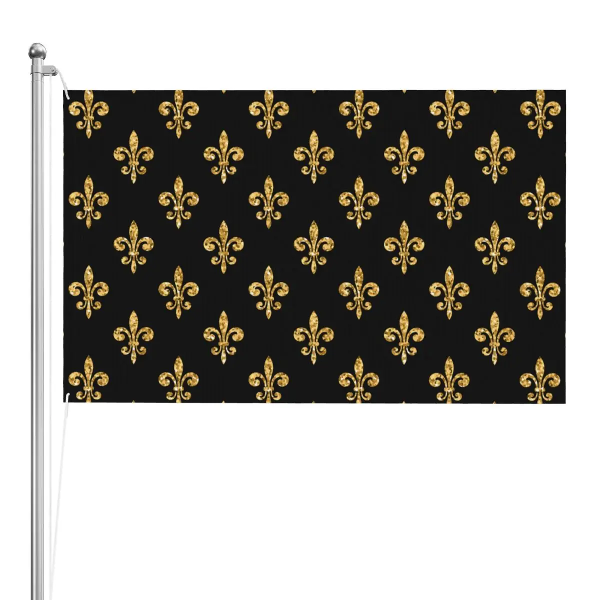 

5x8 Ft Polyester Double Sided Flag Golden Fleur De Lis 152*244cm Two Side Flag for Outdoor Flying & Indoor Decor