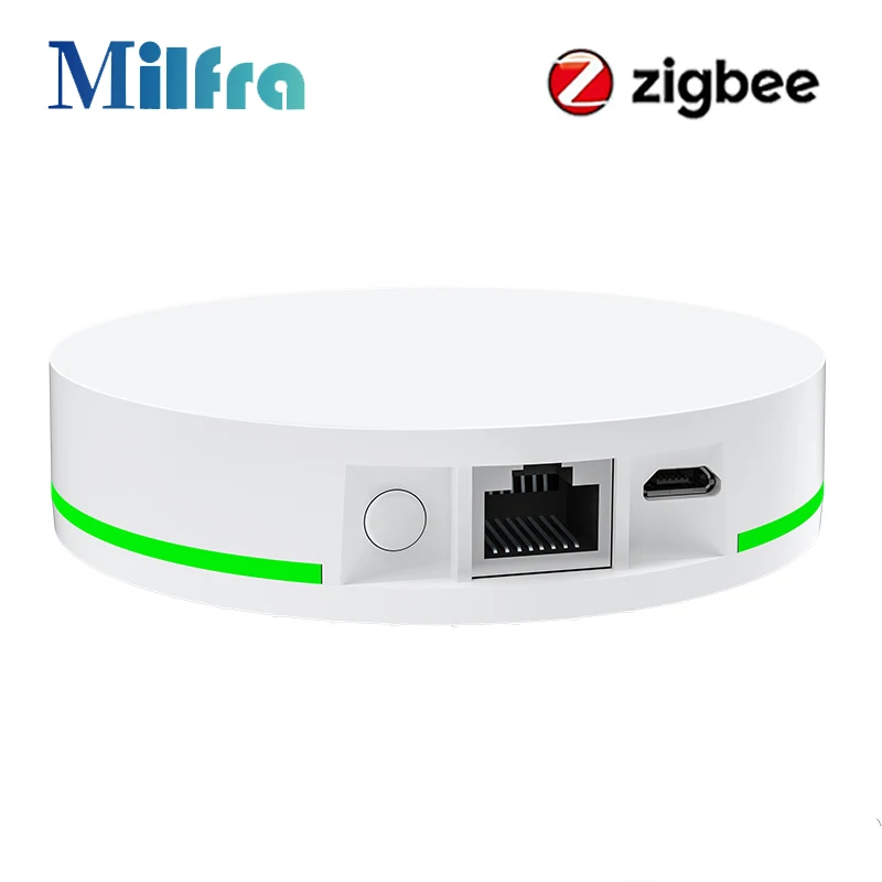 

Tuya Zigbee 3.0 Gateway Bridge Smart Wired Hub with Network Cable Work with Tuya Smart App Voice Control via Alexa Google Home