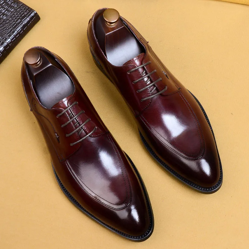 Туфли-оксфорды HNXC мужские из натуральной кожи итальянские классические туфли на