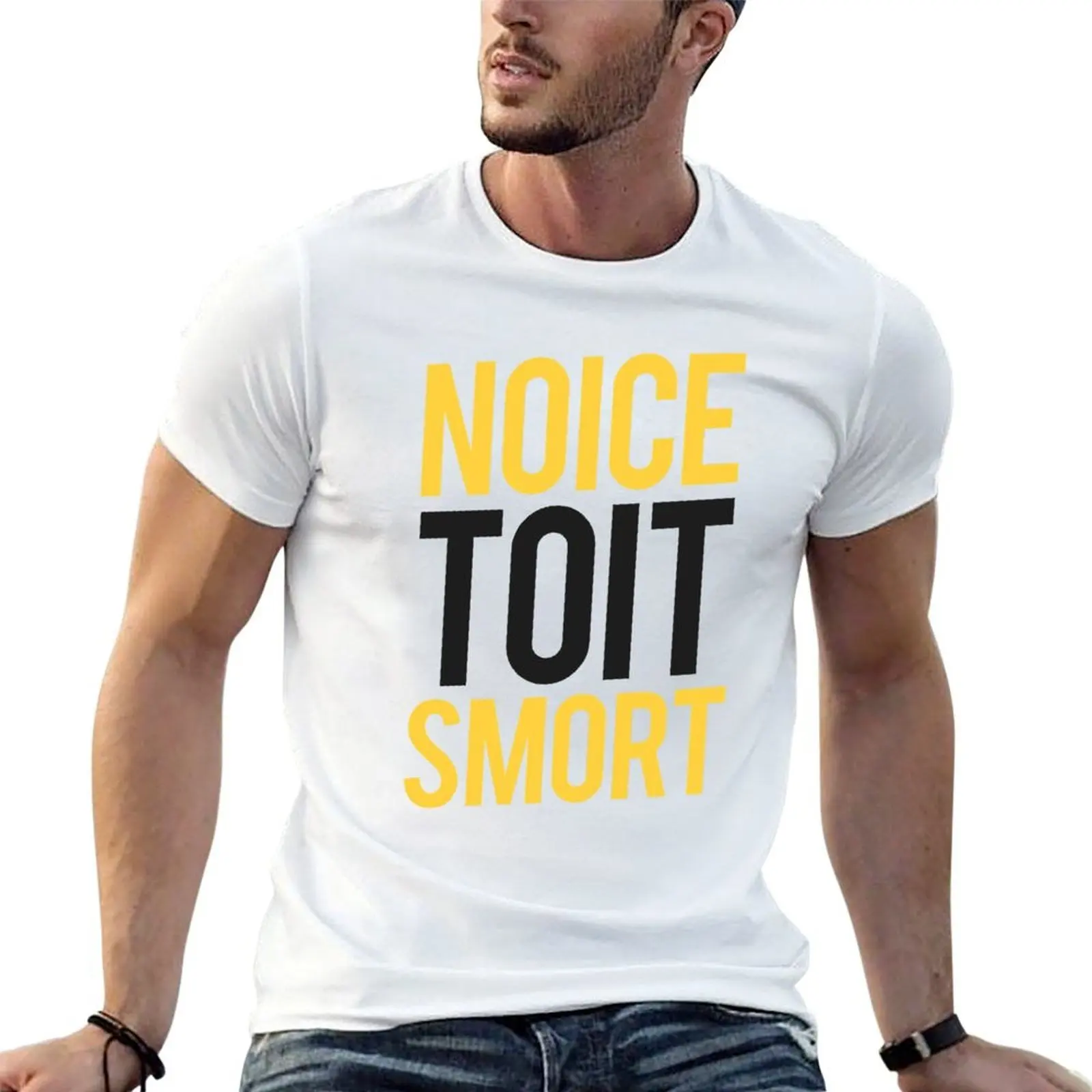Фото Noice / Toit / Smort - футболка с забавными футболками, хлопковая мужская футболка, хлопковые футболки высокого качества с аниме, футболка большого размера №1