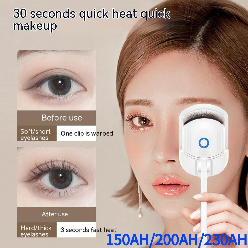 

Portable USB Rechargeable Quick Heating Electric Eyelash Curlers Long-Lasting Curling Effect Makeup Tools Eye Lash Perm 3 Colors