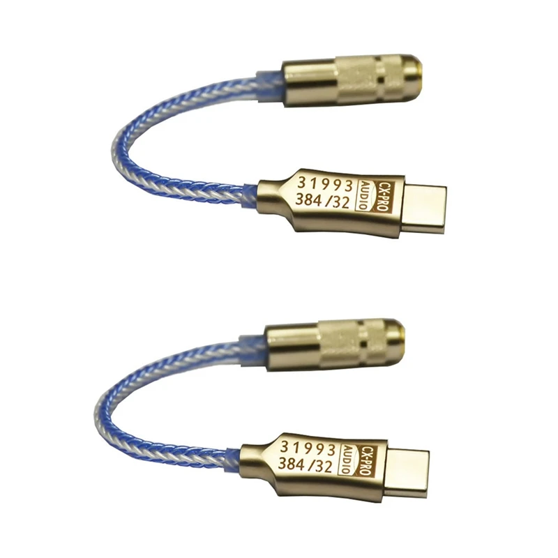 

2X Type-C To 3.5Mm Hifi Digital Headphone Amplifier CX31993 Chip Decoding DAC Audio Decoding Cable For Android Win10