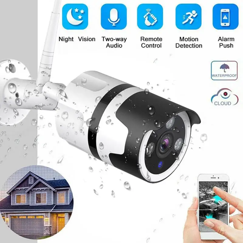 

Outdoor Security Waterproof Color Night Human Detect Video Surveillance Camera Two-way Audio V380 2MP Wireless AI IP Camera