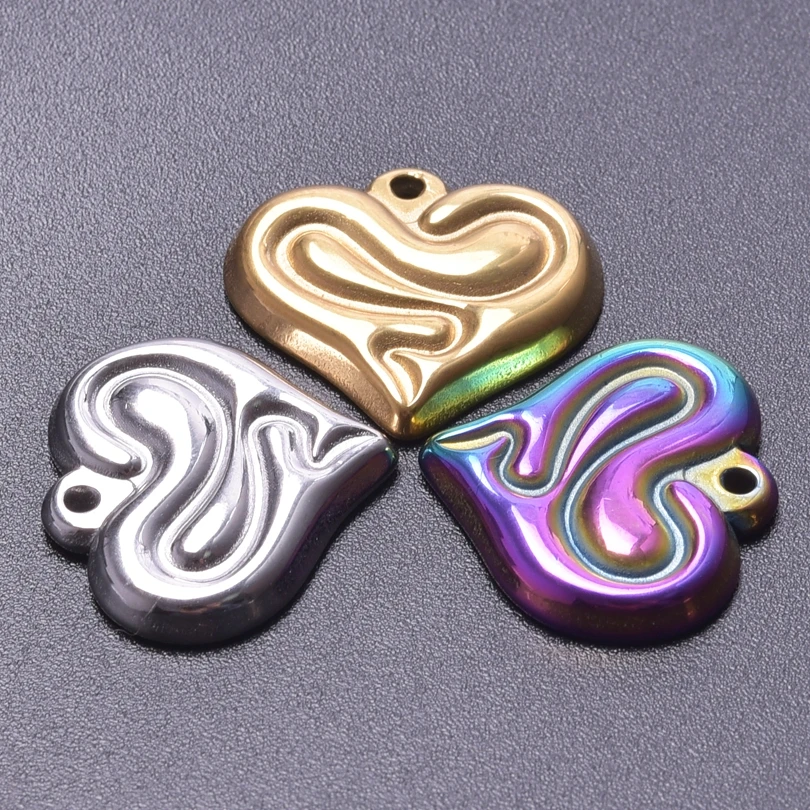 

3pcs Mix Heart Love Snake Charm Pendant Jewelry Making Supplies Le Serpent Stainless Steel Charms Bulk Breloque Acero Inoxidable