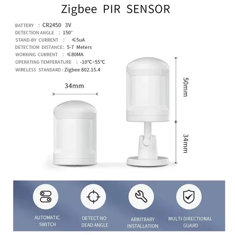 Kebidumei Tuya Smart ZigBee 3.0 PIR Датчик движения