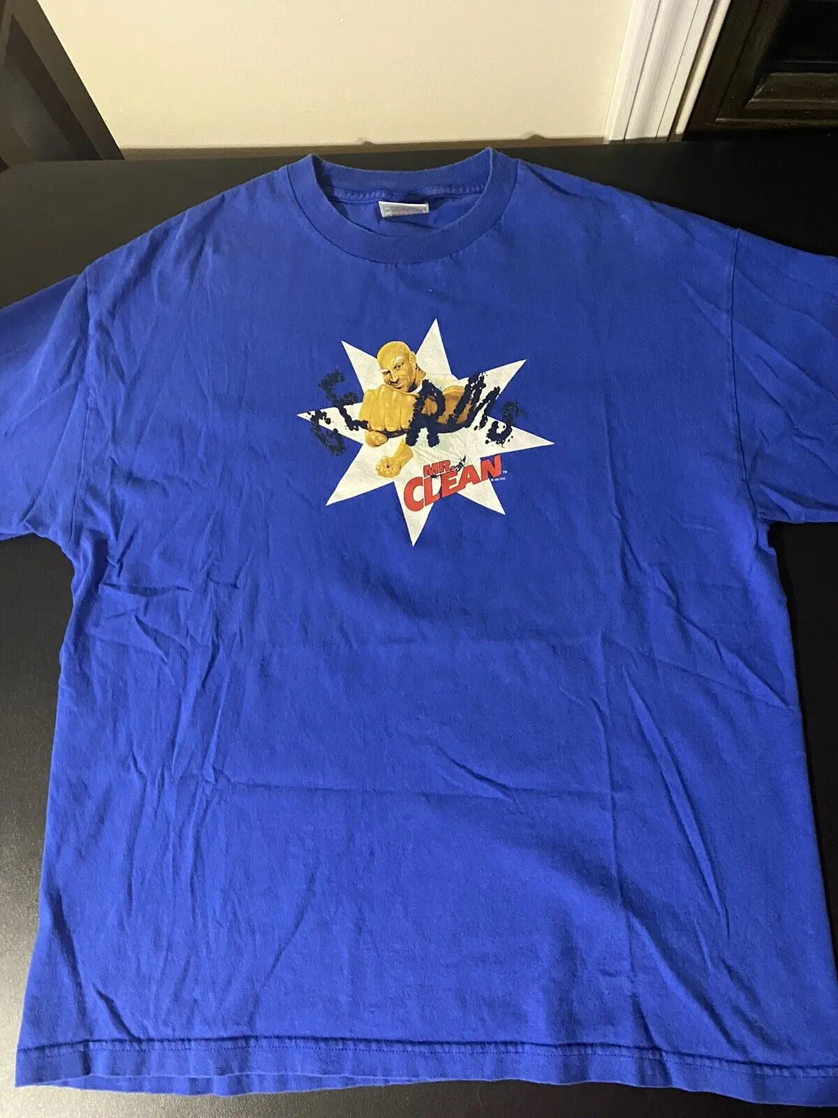 Мужская винтажная футболка с логотипом Mr. Clean Germs очень большая круглым вырезом 2001