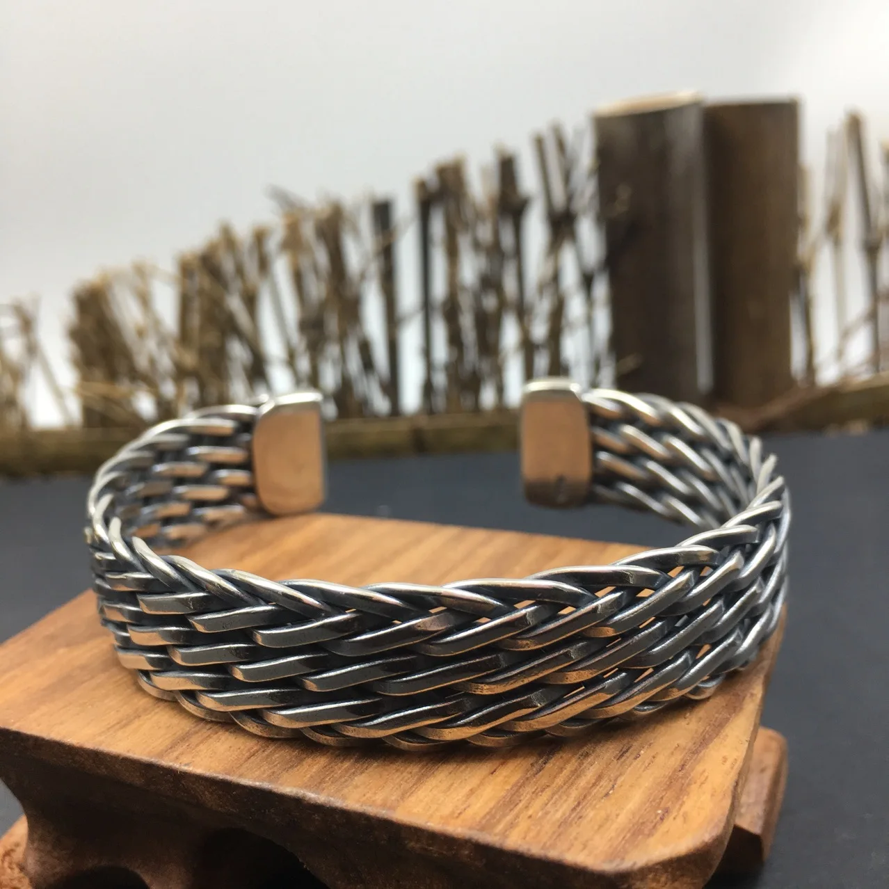 Таиланд Chiang Mai серебряный браслет ручной работы из стерлингового серебра в стиле