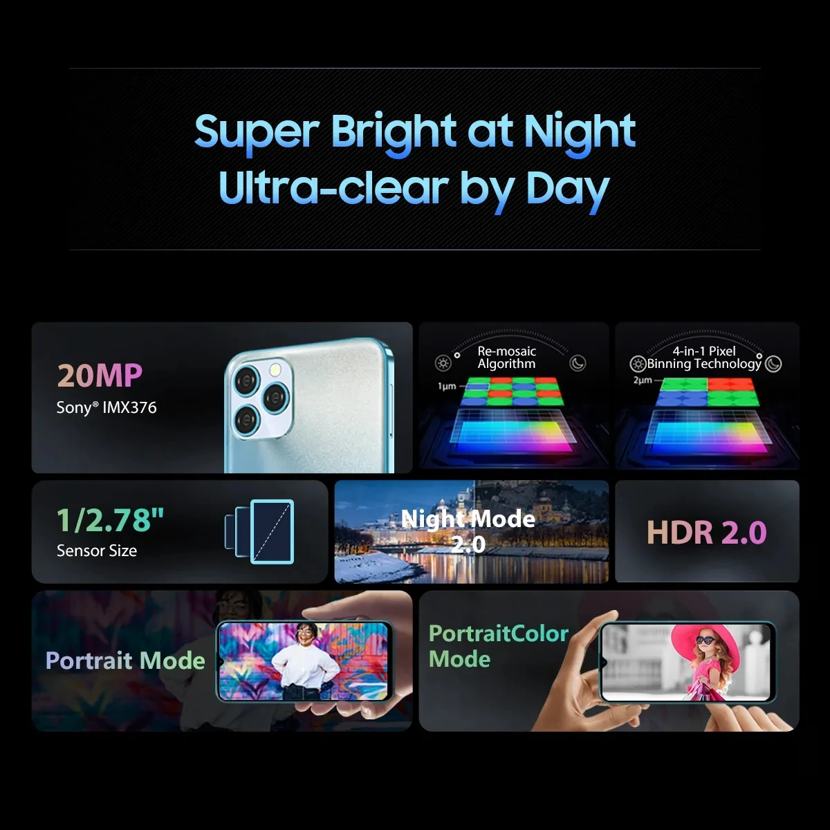 Blackview A95 Smartphone 8GB+128GB Android 11 Helio P70 Octa Core Mobile Phone  6.528