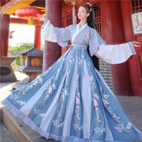 6m chinese traditional hanfu dress women han dynasty ancient princess dance costume embroidery oriental tang dynasty dance wear
