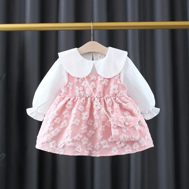 

Детская хлопковая рубашка с длинным рукавом, платье принцессы и сумка