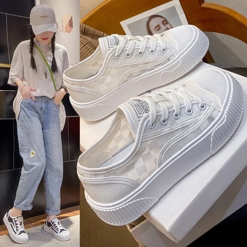 

Эспадрильи для женщин, женские теннисные кроссовки на платформе с круглым носком, повседневные универсальные дышащие кроссовки, Новинка ле...