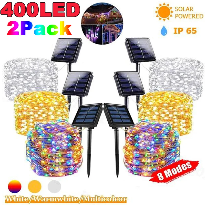

2023 50/100/200/300/400LED Solar LED Light Outdoor Festoon Garden Fairy Light String Waterproof Christmas Garland Yard