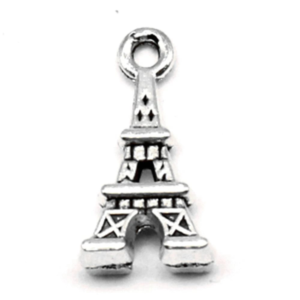 

200pcs Wholesale Jewelry Lots Iron Tower Charms Pendant Supplies For Jewelry Materials 9x16mm