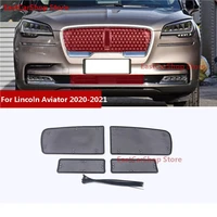 car middle insect screening mesh front grille insert net anti mosquito dust cover for lincoln aviator 2020 2021 car accessories
