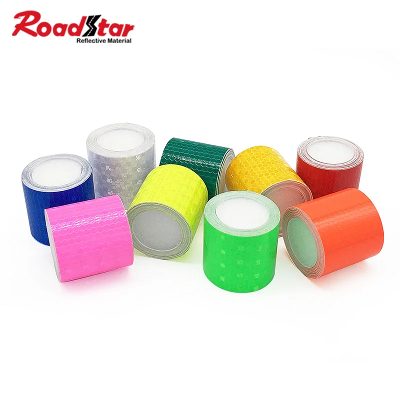 

Roadstar 50mmX3m Reflective Tape Adhesive Stickers Decal Decoration Warning Tape Safety Auto Reflector Sticker on Car