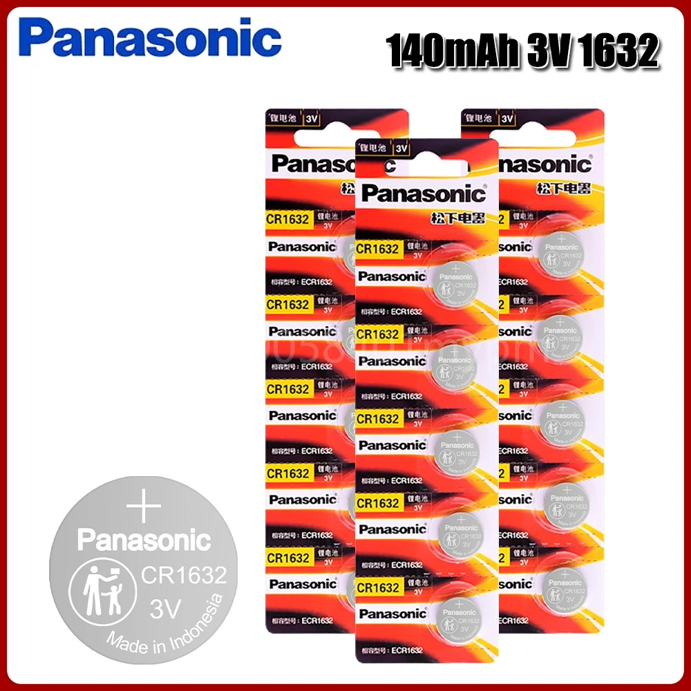 

PANASONIC Original CR1632 Button Cell Battery 3V Lithium Batteries CR 1632 for Watch Toys Computer Calculator Control